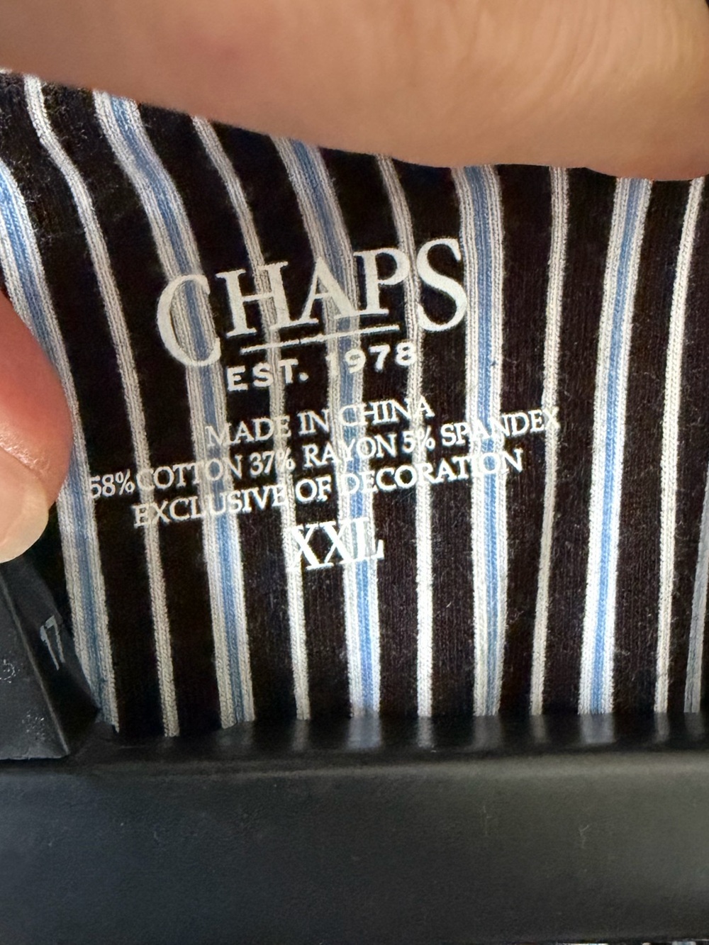 Chaps women’s pinstripe pajamas set size 2X - Picture 3 of 4